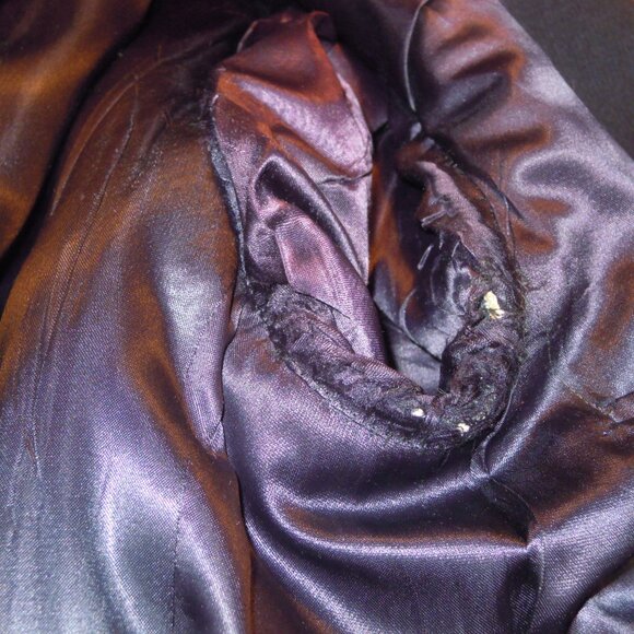 Vintage Navy Blue Heavy Thick Lambs Wool Over Car Coat Hudson's Dupuis 1950s MED - Picture 8 of 12